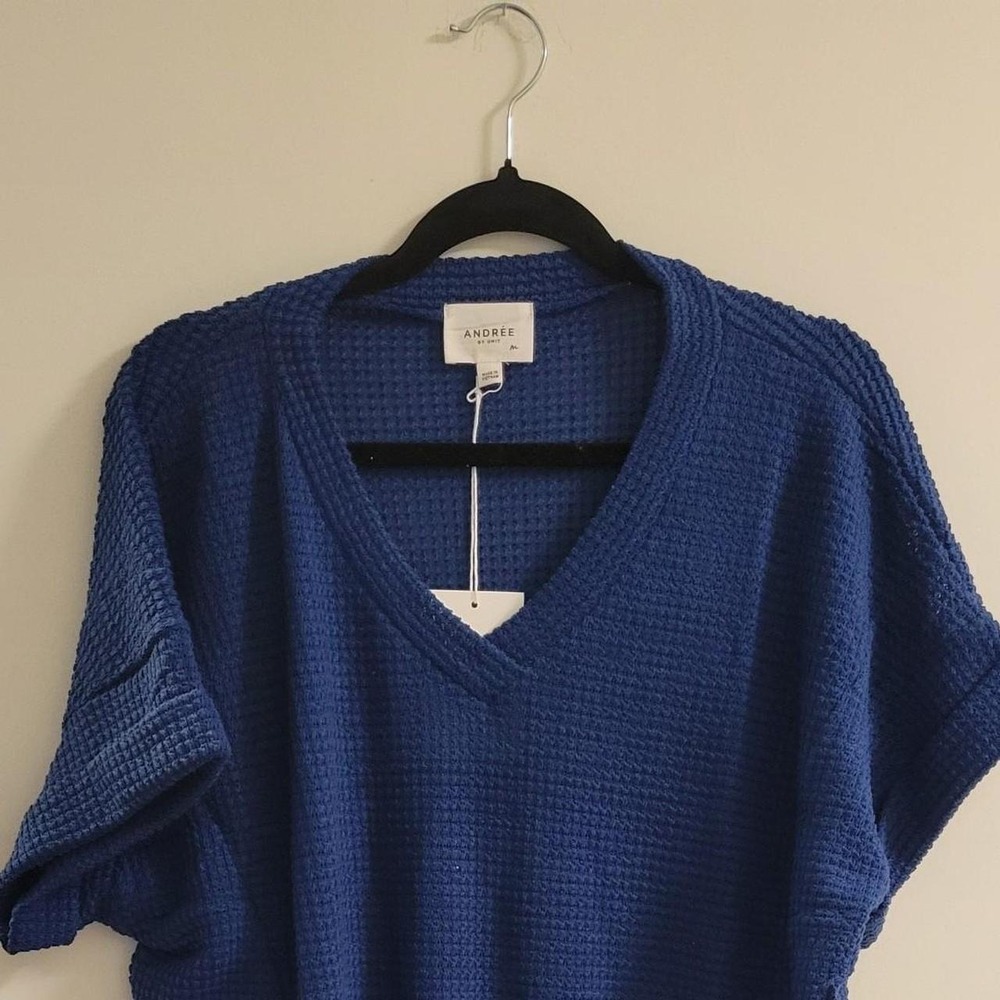 Andre by unit waffle knit‎ top Size M